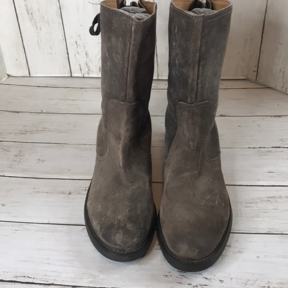 Taupe Nine West Leather Krasher Back Lace Boot - Picture 4 of 11